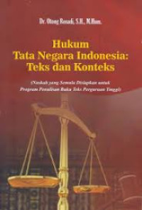 Image of Hukum Tata Negara ndonesia Teks dan Konteks