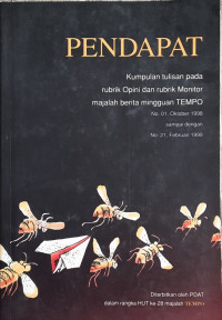 Image of Pendapat : Kumpulan Tulisan Pada Rubrik Opini dan Rubrik Monitor